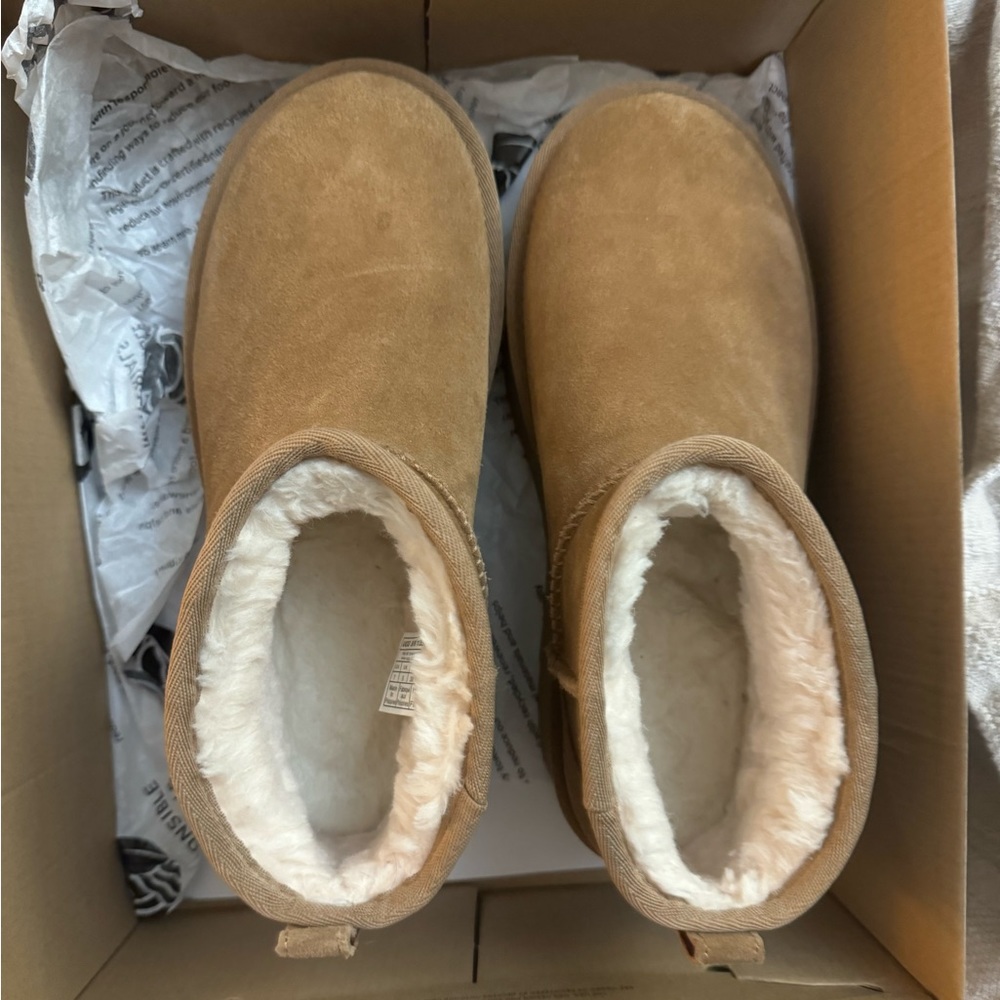 UGG chestnut classic ultra mini platform boots